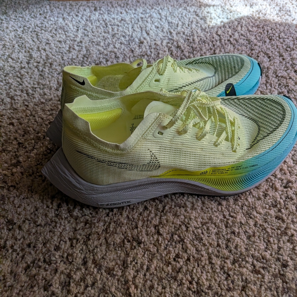 Nike Women's Vaporfly in Yellow and Blue